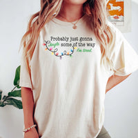 Humorous Christmas Lights Graphic Tee, Probably Just Gonna Jingle T-Shirt, Sarcastic Holiday Shirt, Comfy Festive Xmas Graphic T-Shirt