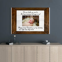 Custom Baby Photo Canvas, Baby First Christmas Canvas, Personalized Holiday Canvas Wall Art, First Christmas Canvas Print, New Mom Present
