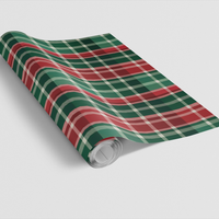 Traditional Christmas Plaid Wrapping Paper, Noel Plaid Wrapping Paper, Red and Green Tartan Gift Wrap, Holiday Present Wrapping Paper