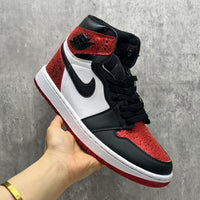 High Top Sneakers, Red Colorway, Lace Up Design, Casual Gift for Sneaker Fans