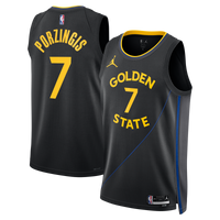 Golden State Warriors 2024/25 Statement Edition Swingman Jersey - Black - Kristaps Porziņģis