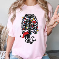 Skeleton Baby Holiday Lights Tee, Christmas Pregnancy T-Shirt, Humorous Maternity Xmas Shirt, Adorable Pregnancy Announcement T-Shirt, Baby Reveal