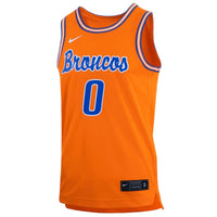 #0 Boise State Broncos Retro Replica Basketball Jersey - Orange