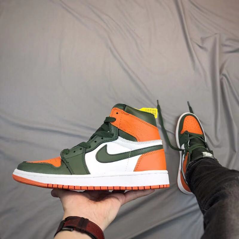 Sneakers, Black Green Orange Colorway, Patent Leather Footwear, Lace Up Design, Casual Gift for Sneaker Fans