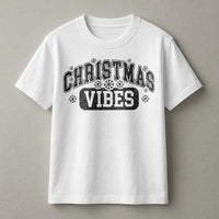 Retro Varsity Snowflake Shirt, Christmas Vibes T-Shirt, Adorable Holiday Graphic Tee, Festive Winter Christmas Tee, Holiday Season Present