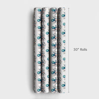 Coastal Christmas Gift Wrap, Watercolor Octopus Wrapping Paper, Ocean Holiday Wrapping Paper, Sea Life Gift Wrap, Holiday Present Roll