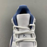 Low Top Sneakers, Navy Blue White Colorway, Lace Up Design, Casual Gift for Sneaker Fans