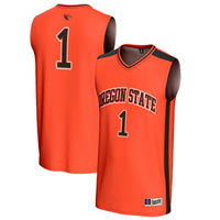 #1 Oregon State Beavers Lightweight Collegiate Basketball Fashion Jersey - Orange