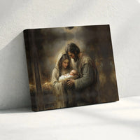 Holy Family Nativity Wall Art, Nativity Scene Canvas Print, Christian Nativity Canvas Art, Religious Wall Decor, Holiday Christmas Present
