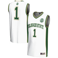 #1 Colorado State Rams Lightweight Basketball Jersey - White