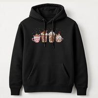 Gingerbread Latte Holiday Graphic Sweatshirt, Christmas Coffee Hoodie, Comfy Winter Cafe Pullover, Warm Holiday Drink Present