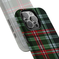 Red and Green Tartan Holiday Phone Case, Christmas Plaid iPhone Case, Dual Layer Winter Cover, Festive Check Phone Case, Xmas Seasonal Present