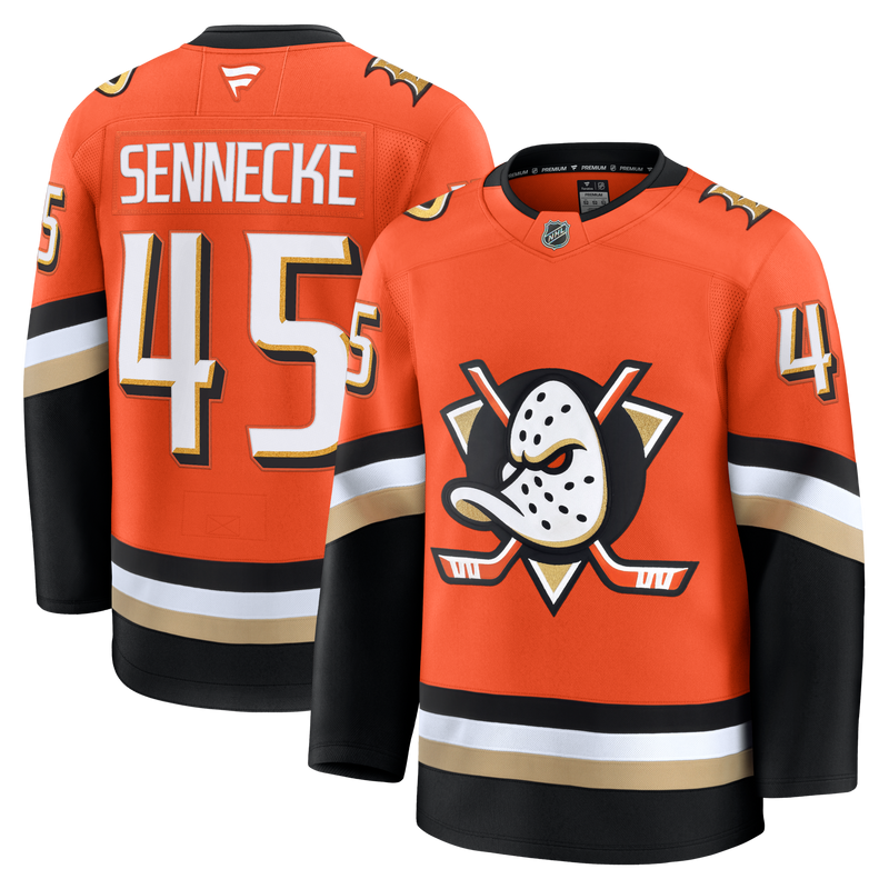 Anaheim Ducks Beckett Sennecke Orange Home Premium Jersey