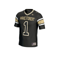 #1 Wake Forest Demon Deacons Lightweight Football Fashion Jersey - Black