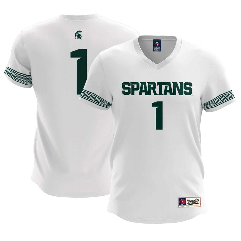 #1 Michigan State Spartans Lightweight Soccer Team Jersey - White