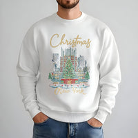 Rockefeller Center Tree Sweatshirt, New York Christmas Sweatshirt, NYC Holiday Travel Sweatshirt, Winter City Crewneck, Girls Trip Present