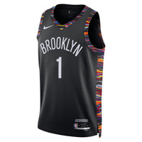 Brooklyn Nets 2025/26 City Edition Swingman Jersey - Black - Ziaire Williams