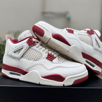 Mid Top Sneakers, White Red Colorway, Lace Up Design, Casual Gift for Sneaker Fans