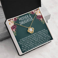 Mom Love Knot Pendant, Mother Daughter Love Knot Necklace, 18k Gold Love Knot Jewelry, Meaningful Birthday Christmas Present for Mom