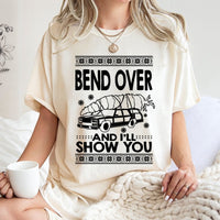Humorous Holiday Quote Shirt, Retro Station Wagon Christmas T-Shirt, Ugly Christmas Graphic Tee, Vintage Xmas Car T-Shirt, Holiday Couple Present