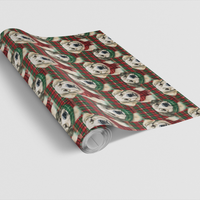Plaid Winter Dog Gift Wrap, Great Pyrenees Christmas Wrapping Paper, Festive Dog Lover Wrapping Paper, Holiday Present Roll