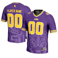 LSU Tigers Icon Print NIL Pick-A-Player Football Jersey - Purple