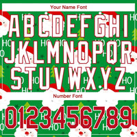Personalized Holiday Sports Tee, Custom Christmas Santa Ho Ho Ho Jersey Shirt, Performance Christmas Jersey, Winter Fan Present