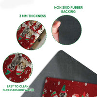 Merry Christmas Snowflake Welcome Mat, Shih Tzu Christmas Doormat, Holiday Dog Door Mat, Winter Entryway Rug, Shih Tzu Lover Xmas Present