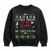 Humorous Medical Heart Rhythm Sweater, Nurse Ugly Christmas Sweatshirt, RN Holiday Graphic Crewneck, Nurse Practitioner Xmas Pullover