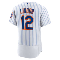New York Mets Francisco Lindor White Home Authentic Player Jersey