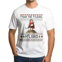 Humorous Frog Ugly Christmas Sweater Shirt, T'was the Tylenol M'Lord T-Shirt, Sarcastic Meme Graphic Tee, Medieval Meme Christmas T-Shirt