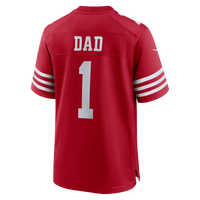 San Francisco 49ers Number 1 Dad Scarlet Game Jersey