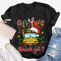 Humorous Bus Driver Holiday T-Shirt, School Bus Christmas Break Shirt, Christmas Vacation Graphic Tee, Bus Driver Appreciation Present
