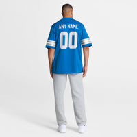 Detroit Lions Blue Custom Game Jersey