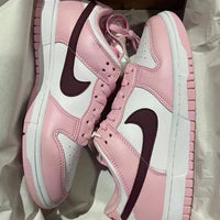 Sneakers, Pink Brown Colorway, Lace Up Design, Casual Gift for Sneaker Fans