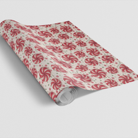 Candy Cane Gift Wrap, Peppermint Swirl Wrapping Paper, Festive Christmas Wrap Paper, Holiday Season Wrapping Paper, Winter Candy Gift Wrap