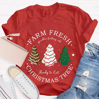 Rustic Holiday Graphic Tee, Farm Fresh Christmas Tree T-Shirt, Vintage Xmas Tree Farm Shirt, Comfy Winter Holiday Tee, Christmas Present