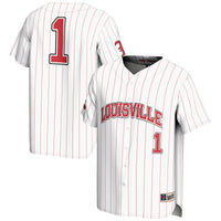 #1 Louisville Cardinals Lightweight Baseball Fashion Jersey - White