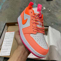 Low Top Sneakers, Orange Colorway, Lace Up Design, Casual Gift for Sneaker Fans