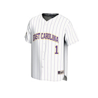 #1 ECU Pirates Lightweight Baseball Jersey - White