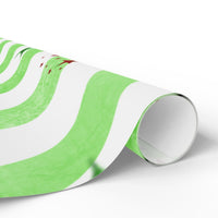 Red Stars Gift Wrap, Green Striped Wrapping Paper, Striped Star Pattern Wrapping Paper, Holiday Present Gift Wrap, Christmas Paper Roll
