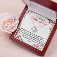 Elegant Love Knot Jewelry, Mother in Law Love Knot Necklace Set, Birthday Love Knot Present for Her, Christmas Present for Mother in Law
