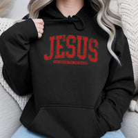 Retro Varsity Christian Hoodie, Jesus the Reason for the Season Hoodie, Faith Holiday Sweatshirt, Religious Christmas Hooded Pullover Present