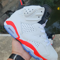 High Top Sneakers, White Red Blue Colorway, Lace Up Design, Casual Gift for Sneaker Fans