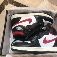 Sneakers, Black White Burgundy Colorway, Lace Up Design, Casual Gift for Sneaker Fans