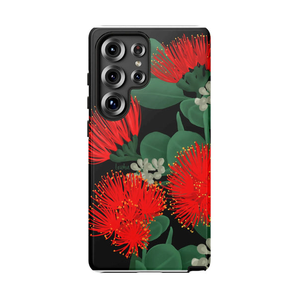 New Zealand Christmas Tree Art Phone Case, Pohutukawa Floral Phone Case, Tough Phone Case for Samsung Galaxy, Botanical Natur