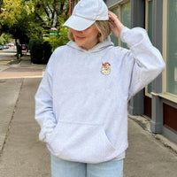Retro Christmas Pullover, Vintage Santa Hoodie, Adorable Holiday Graphic Sweatshirt, Comfy Winter Hooded Top, Xmas Present for Women and Men