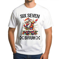 Dabbing Santa Holiday Shirt, Six Seven Bruh Christmas T-Shirt, Humorous Xmas Graphic Tee, Trendy Santa Claus Christmas T-Shirt, Holiday Present