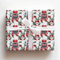 Santa Trucker Christmas Gift Wrap, Red Semi Truck Wrapping Paper, Big Rig Holiday Wrapping Paper, Truck Driver Festive Gift Wrap Roll