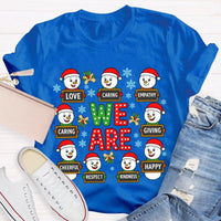 Festive Christmas Holiday Graphic Tee, Christmas Caring Love Kindness Shirt, Adorable Kindness Xmas T-Shirt, Family Christmas Vacation Present Tee